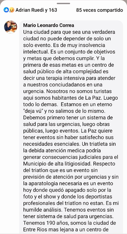 Publicación de Facebook 