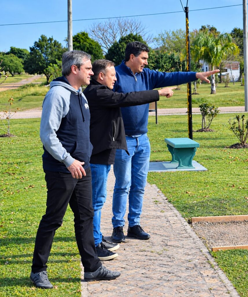 Michel- Mesquida- Simino juntos en San Gustavo. Archivo: Política Con Vos.